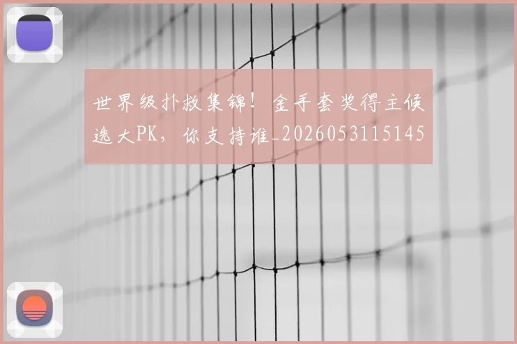 世界级扑救集锦！金手套奖得主候选大PK，你支持谁_20260531151453